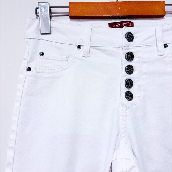 LADY DUTCH White Skinny Jeans | High-Rise Stretch Denim | Size 25 * - Picture 6 of 11